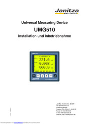 janitza UMG510 Installation Und Inbetriebnahme