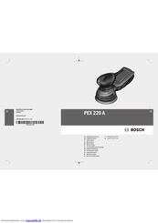 Bosch WEU PEX 220 A Originalbetriebsanleitung