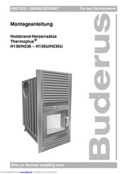 Buderus Thermoplus H136U Montageanleitung