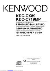 Kenwood KDC-C719MP Bedienungsanleitung