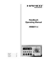 Hameg HM8011-3 Handbuch