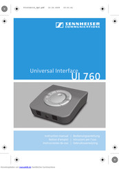 Sennheiser UI 760 Bedienungsanleitung