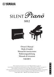 Yamaha silent piano SH2 Bedienungsanleitung