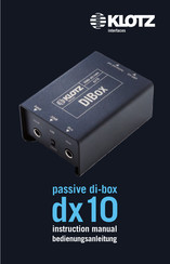 KLOTZ di-box dx10 Bedienungsanleitung
