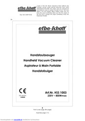 EFBE-SCHOTT HSS 1003 Bedienungsanleitung