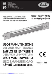 CasaFan CasaTherm 1500 Slimdesign Gold Gebrauch Und Wartung