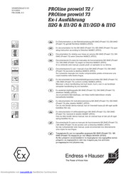 Endress+Hauser Proline Prowirl 72 Betriebsanleitung
