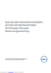 Dell S2419NX Bedienungsanleitung
