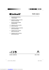 EINHELL TH-TS 1525 U Originalbetriebsanleitung