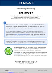 Xomax XM-2V717 Bedienungsanleitung