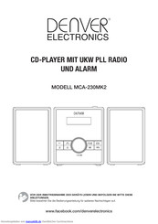 Denver Electronics MCA0230 Bedienungsanleitung