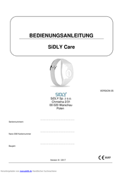 SiDLY Care Bedienungsanleitung