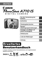 Canon PowerShot A710 IS Erweitertes Benutzerhandbuch