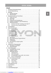 Dyon SIGMA Bedienungsanleitung