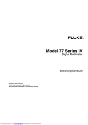 Fluke 77 Series IV Bedienungshandbuch