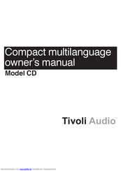 Tivoli Audio Model CD Kompakthandbuch
