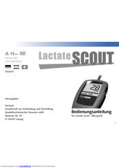 SensLab Lactate SCOUT Bedienungsanleitung