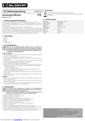 Mc Crypt 31 15 72 Bedienungsanleitung