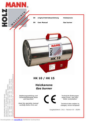 Holzmann HK 10 Originalbetriebsanleitung
