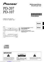 Pioneer PD-207 Bedienungsanleitung