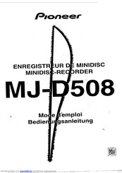 Pioneer MJ-D508 Bedienungsanleitung
