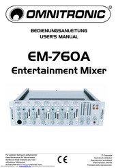 Omnitronic EM-760A Bedienungsanleitung
