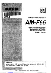 Aiwa AM-F65 Bedienungsanleitung