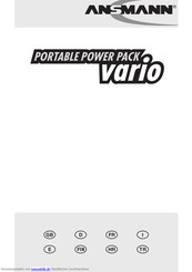Ansmann Portable Power Pack Vario Bedienungsanleitung