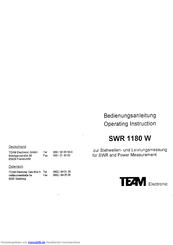 Team Electronic SWR 1180 W Bedienungsanleitung