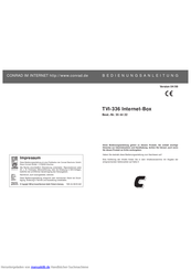 Conrad Internet-Box TVI-336 Bedienungsanleitung