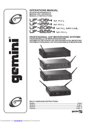 Gemini UF-1264 HL Bedienungshandbuch