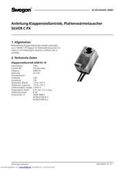 Swegon SILVER C PX Bedienungsanleitung