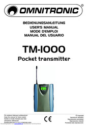 Omnitronic TM-1000 Bedienungsanleitung