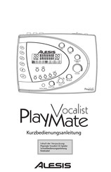 Alesis PlayMate Vocalist Kurzbedienungsanleitung