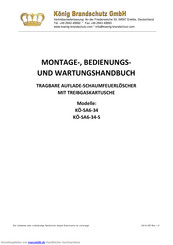 Konig Brandschutz KÖ-SA6-34-S Montage-, Bedienungs- Und Wartungshandbuch
