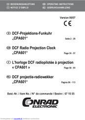Conrad Electronic CPA601 Bedienungsanleitung