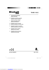 EINHELL HOME TH-RO 1100 E Originalbetriebsanleitung