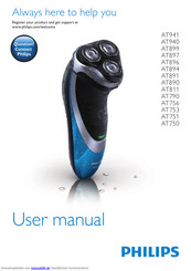 Philips AquaTouch AT751 Bedienungsanleitung