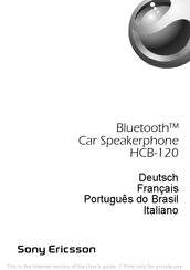 Sony Ericsson HCB-120 Bedienungsanleitung