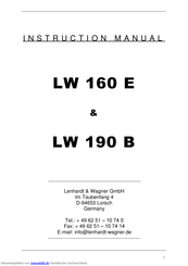 L&W Compressors LW 160 E Handbuch