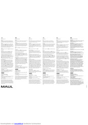 Maul travel Bedienungsanleitung