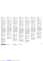 Maul global Bedienungsanleitung