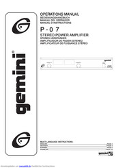 Gemini P-07 Bedienungshandbuch