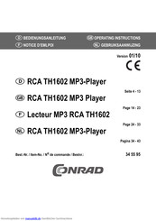 Conrad RCA TH1602 Bedienungsanleitung