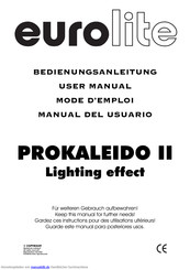 EuroLite PROKALEIDO II Bedienungsanleitung
