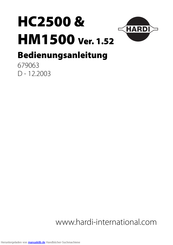 Hardi HC2500 Bedienungsanleitung