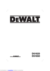 DeWalt D51825 Originalanweisungen