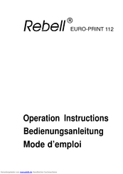Rebell Euro-Print 112 Bedienungsanleitung