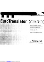 Hexaglot EuroTranslator CUATRO Bedienungsanleitung