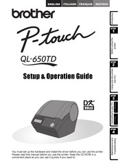 Brother P-touch QL-650TD Inbetriebnahme